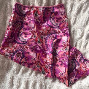xhilartion Paisley Pink Midi Skirt
